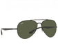 Ray-Ban RB3675-002/31 Black Frame 58mm Green Classic G-15 Lens Aviator Unisex Sunglasses