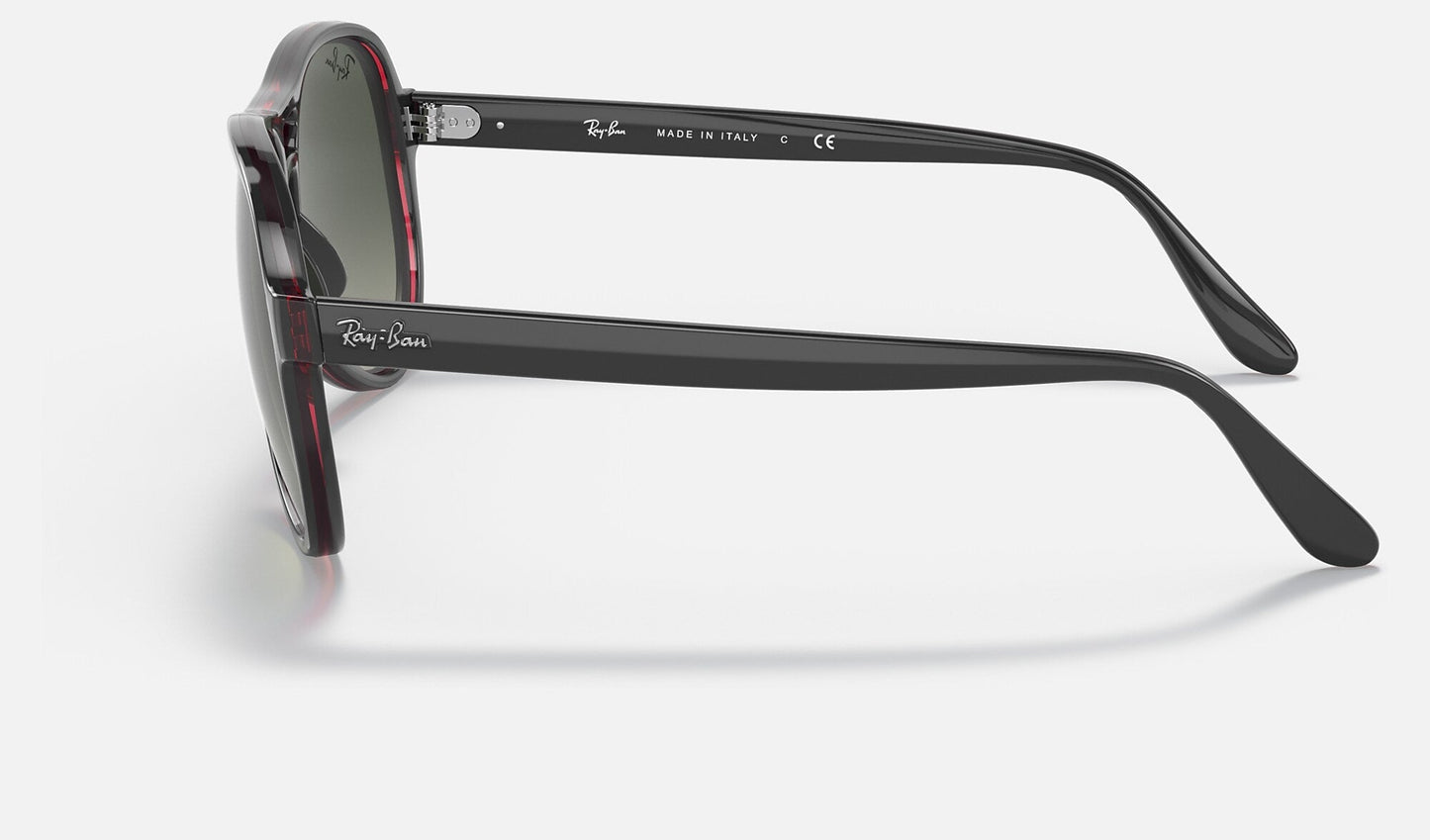 Ray-Ban RB4355-6605/71 Vagabond Polished Transparent Grey Frame 58mm Grey Gradient Lens Sunglasses