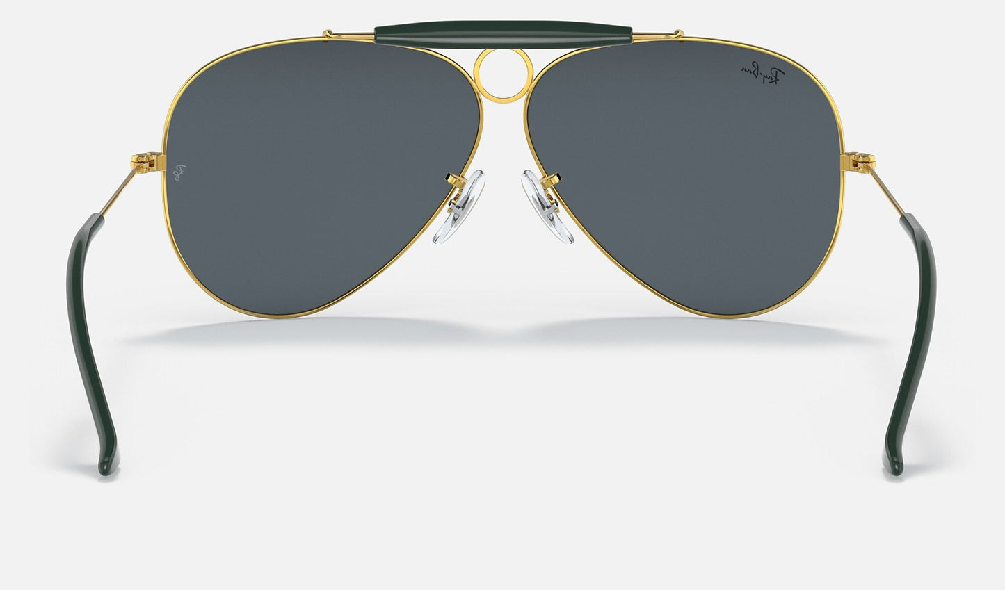 Ray-Ban RB3138-9241R5 Polished Gold Shooter Blue Aviator 58mm Lens Unisex Metal Sunglasses