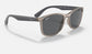 Ray-Ban RB4374F-6609/B1 Polished Transparent Grey Square 58mm Grey Lens Unisex Sunglasses