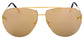 Cartier CT0065S-009 Gold Aviator Gold Mirror Lens Women's Metal Sunglasses