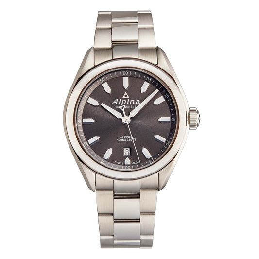 Alpina AL240GS4E6B Silver Stainless Steel Grey Dial Men's Quartz Watch 815099019570