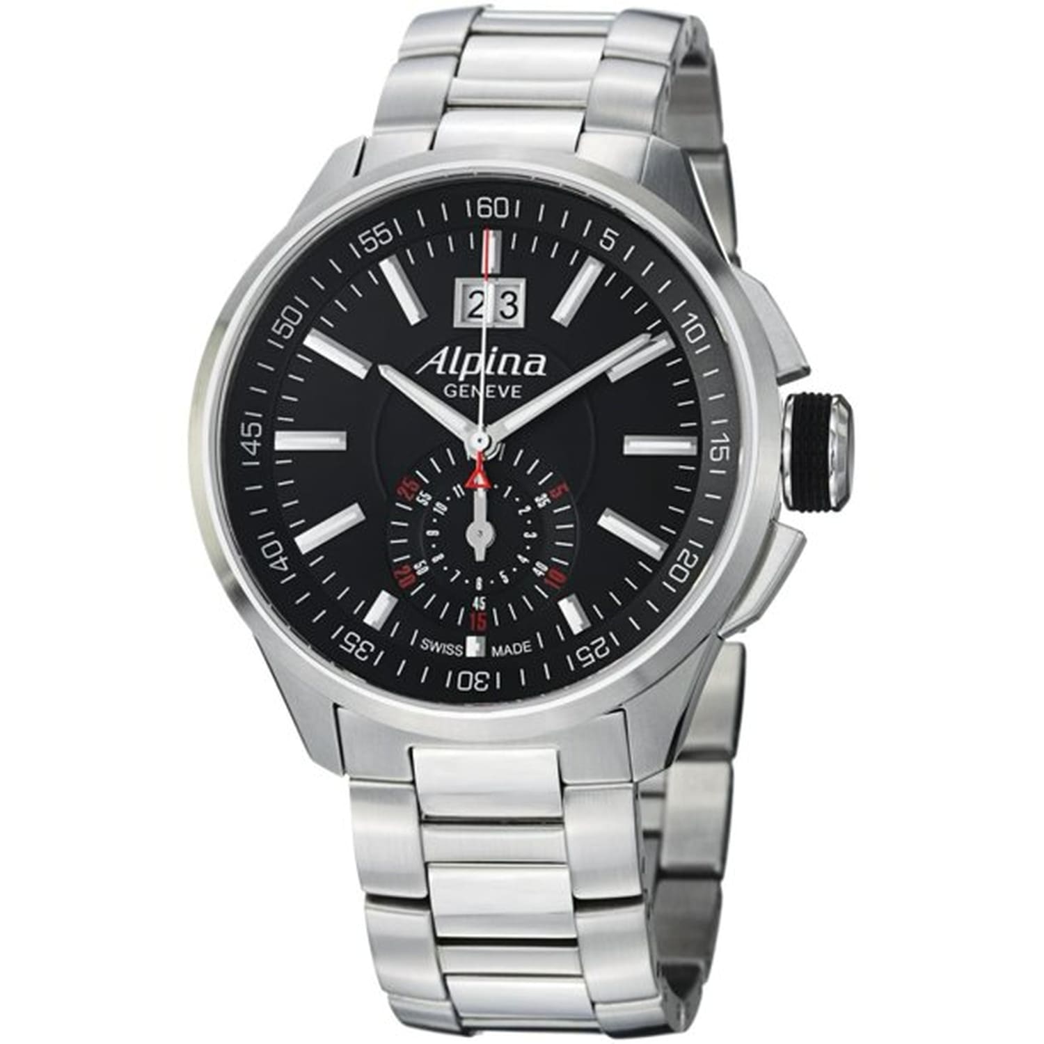 Alpina Men’s ’Racing’ Black Dial Stainless Steel Chronograph