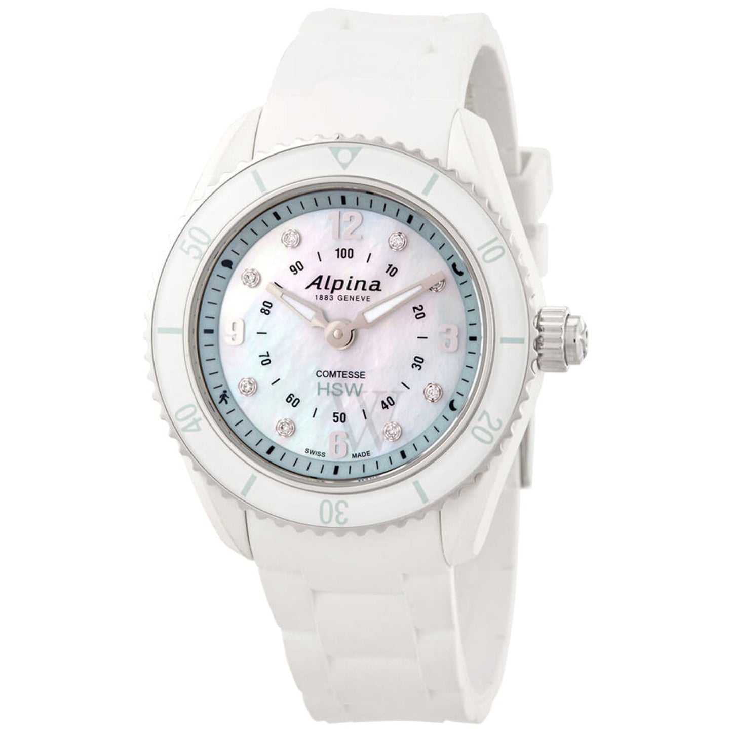 Alpina Women’s ’Horological’ Smart Watch Mother of Pearl 