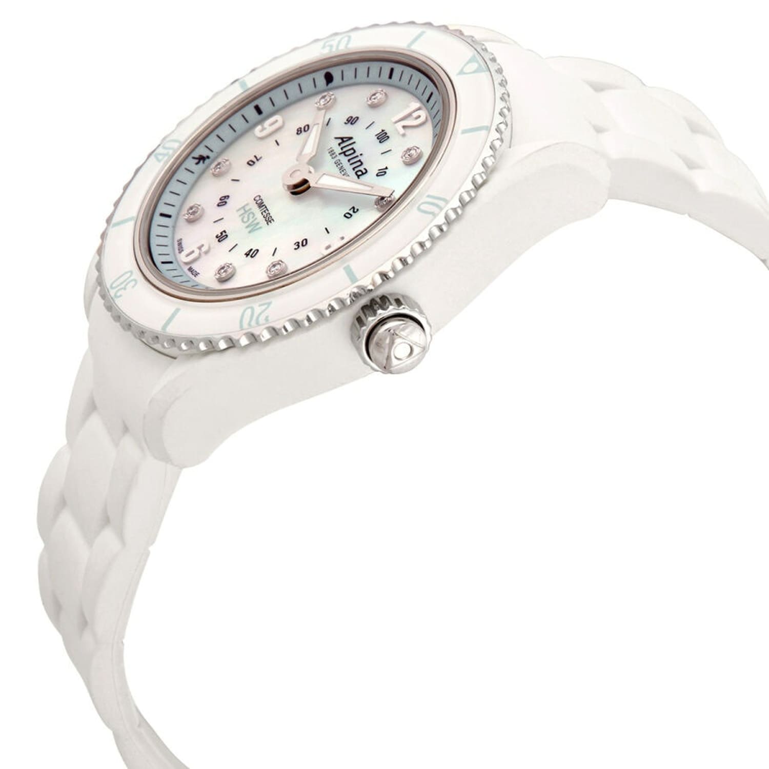 Alpina Women’s ’Horological’ Smart Watch Mother of Pearl 