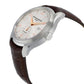 Baume & Mercier A10054 Clifton Silver Dial Men's Brown Leather Automatic Watch 7612456979163