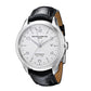 Baume & Mercier A10112 Clifton Dual Time Silver Dial Men's Black Leather Automatic Watch 7613268012734