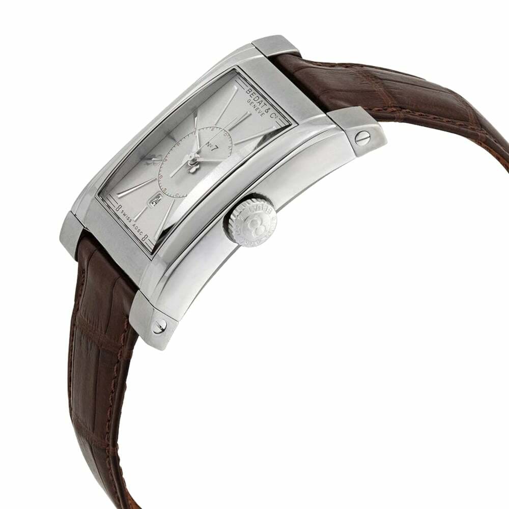 Bedat & Co. 737.010.610 No.7 Silver Dial Men's Brown Leather Automatic Watch