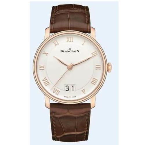 Blancpain Villeret Grand Date Rose Gold With Brown Leather 