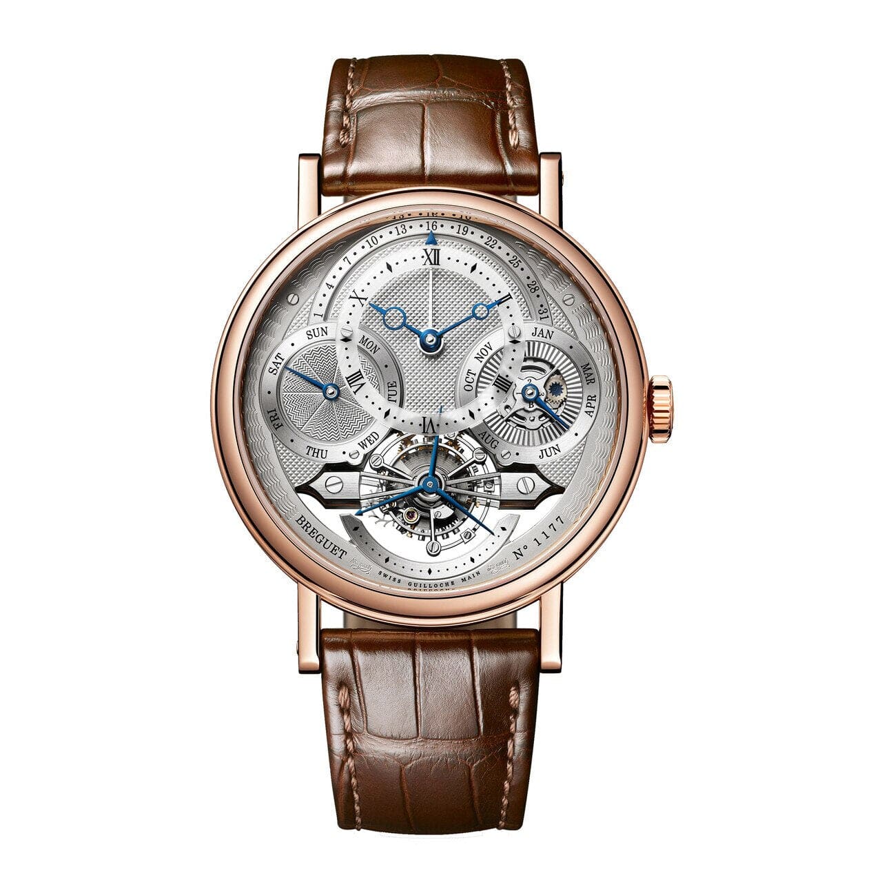 Breguet 3797BR1E9WU Classique Complications Silver Dial Quantieme Perpetual Leather Watch