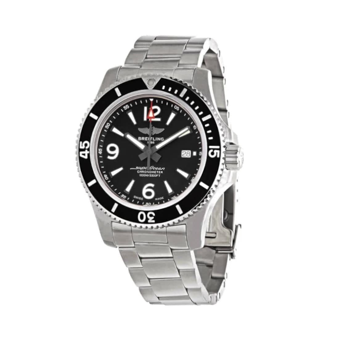 Breitling A17367D71B1A1 Superocean 44 Stainless Steel Black Dial Men's Chronometer Watch 842047178119