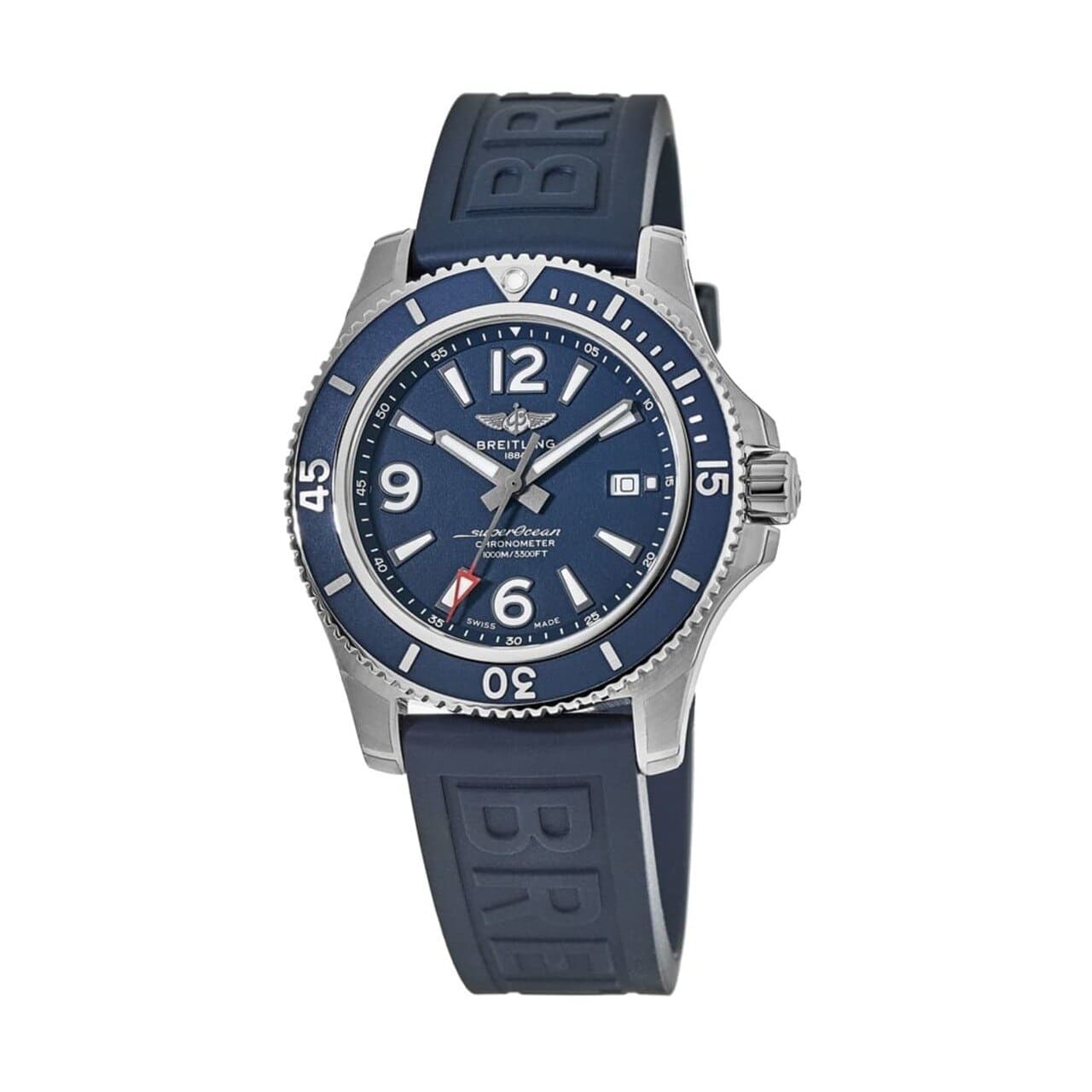 Breitling A17367D81C1S2 Superocean 44 Blue Dial Men's Rubber Diver Pro Watch 842047169841