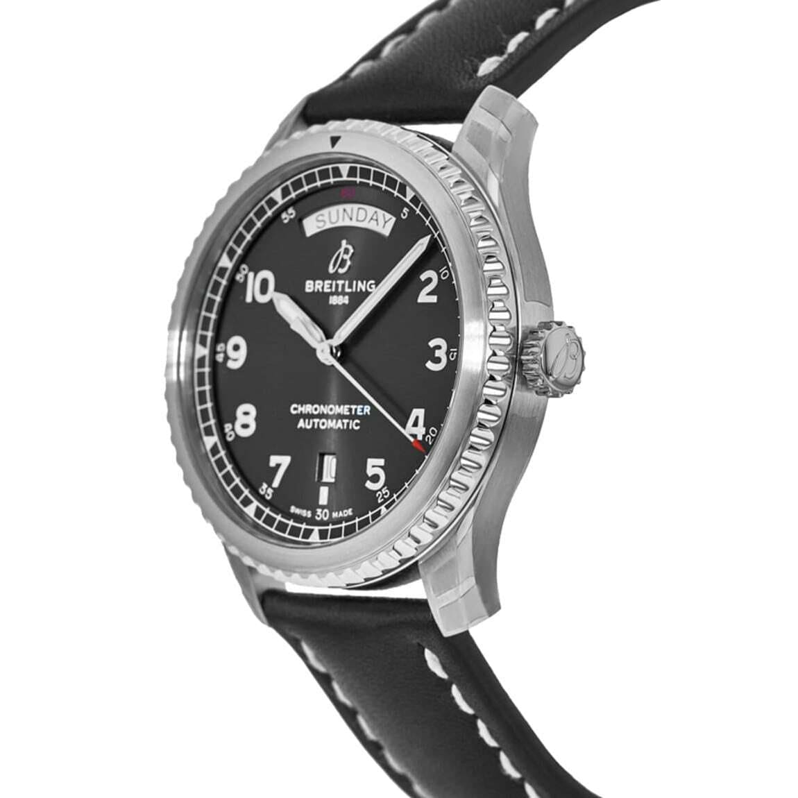 Breitling A45330101B1X1 Navitimer 8 Black Dial Men's Leather Chronometer Watch 689177494678