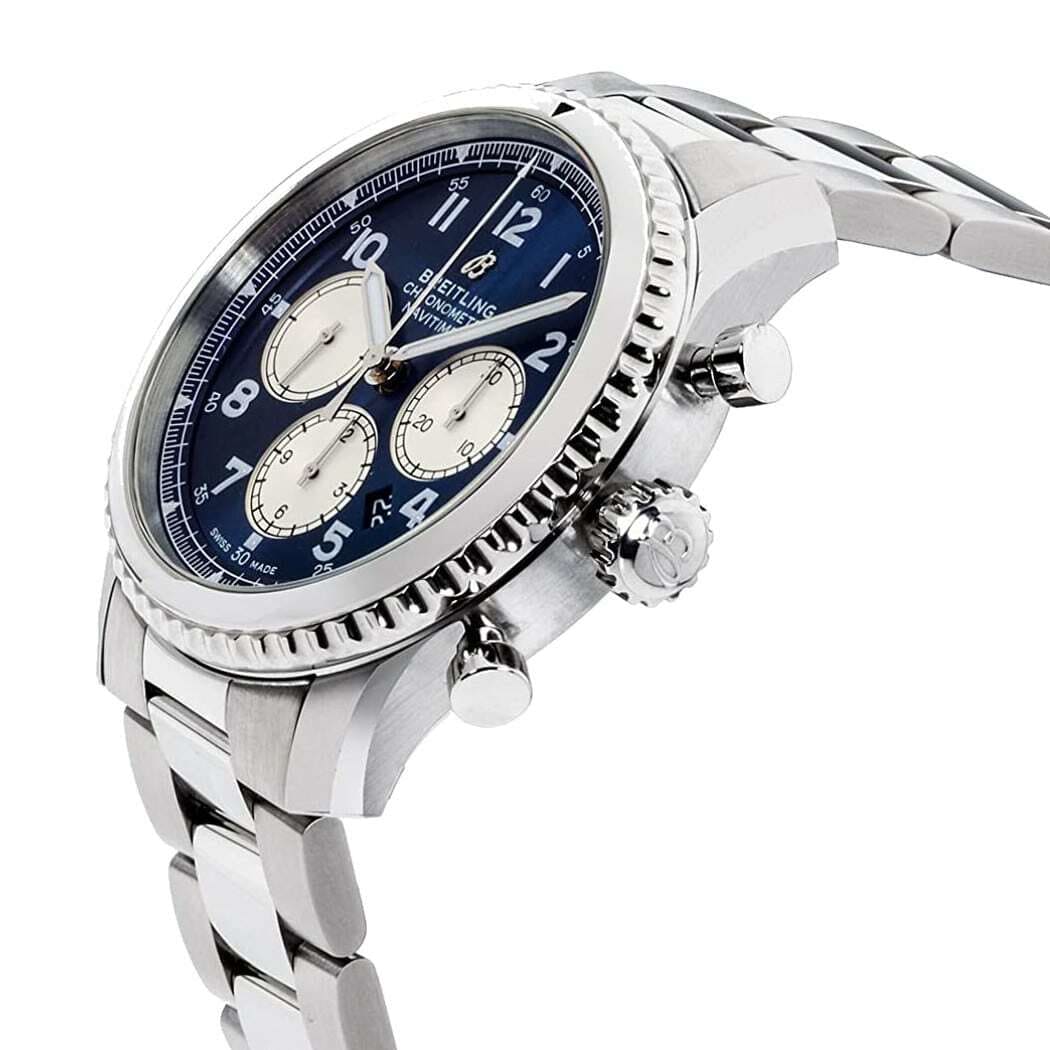 Breitling AB0117131C1A1 Navitimer 8 Stainless Steel Blue Dial Men's Chronograph Watch 617566641914