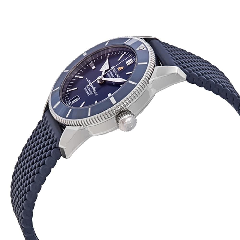 Breitling AB2010161C1S1 Superocean Heritage II Blue Dial Men's Rubber Chronometer Watch 842047143704