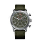  Breitling Aviator 8 Chronograph 43 Curtiss Warhawk Stainless Steel With Green Fabric Automatic Mens Watch A133161A1 
