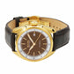 Bulova 64B127 Accu Swiss Tellaro Gold Tone Brown Dial Automatic Men's Leather Watch 042429514591