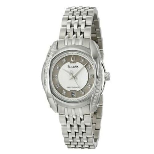 Bulova 96R141 Precisionist Silver Mother of Pearl Dial 