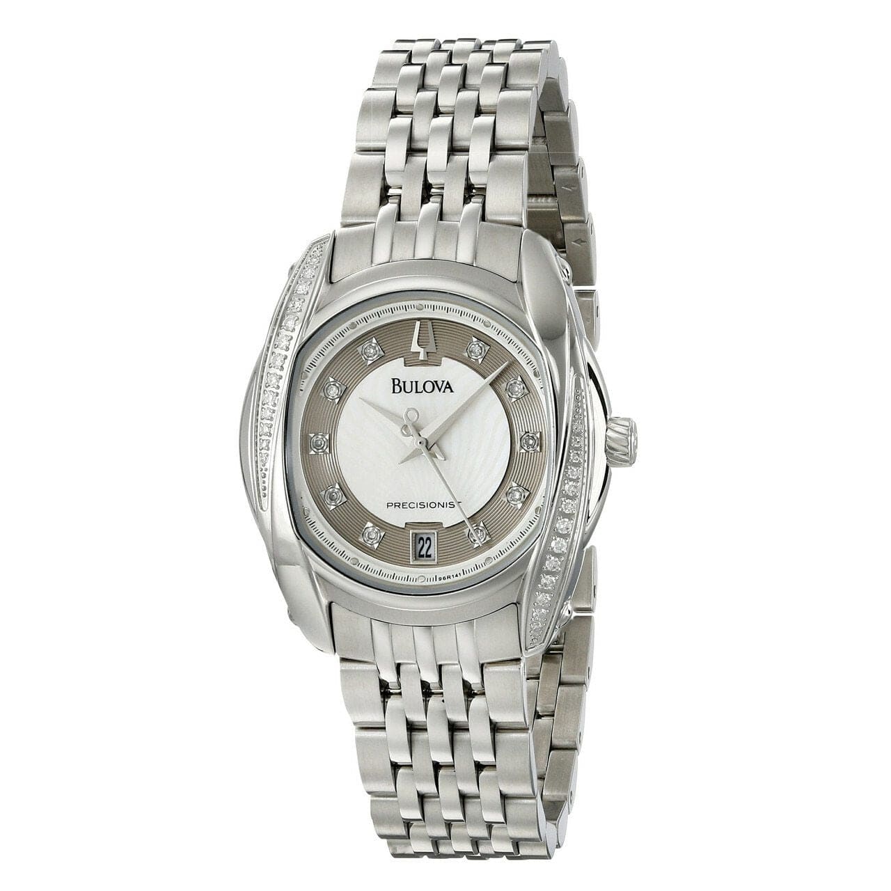 Bulova 96R141 Precisionist Silver Mother of Pearl Dial Women's Watch 042429464803