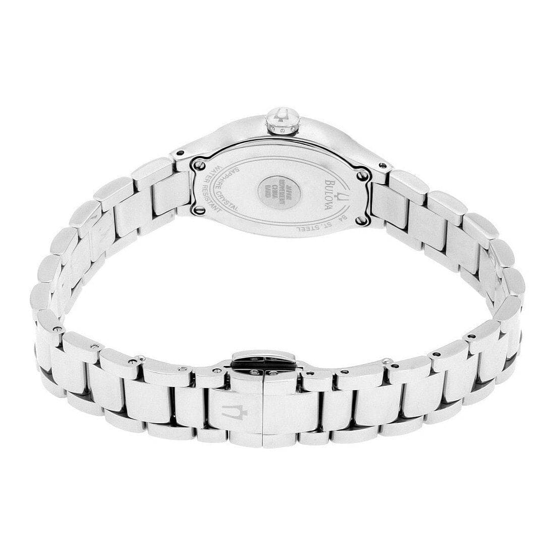 Bulova 96R191 Diamond Gallery Stainless White Dial Women's Watch 042429505162