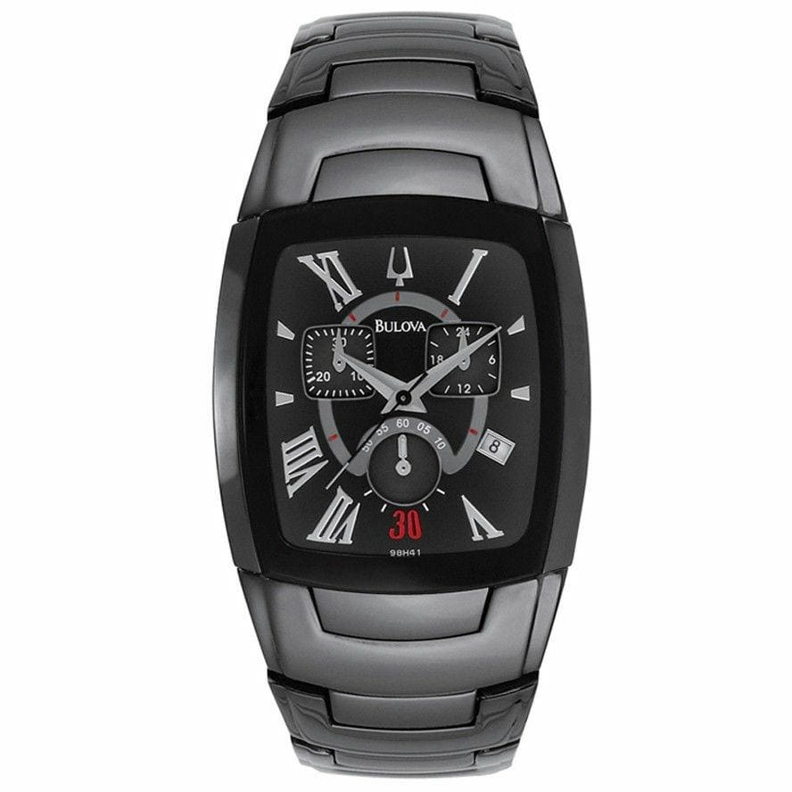 Bulova 98H41 Ion Plated Black Dial Men's Chronograph Watch 042429415072