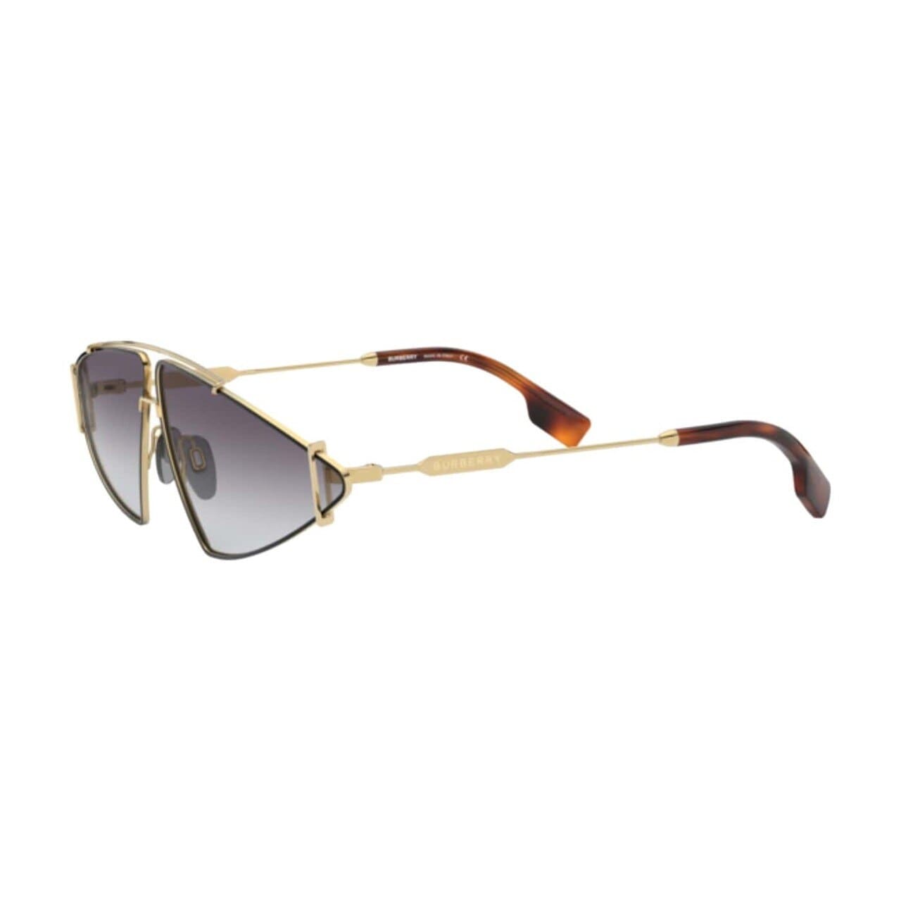 Burberry BE3111-10178G Grey Gradient Lens Women's Gold Metal Sunglasses 8056597058124