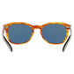 Burberry BE4214 Amber Horn Full Rim Dark Blue Lens Phantos Sunglasses BE4214-355080