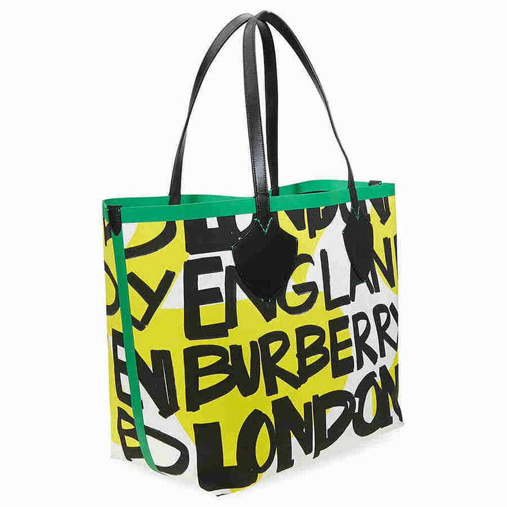 Burberry Large Graffiti Print Cotton Tote Reversible Bag - Black/Green 5045554311856