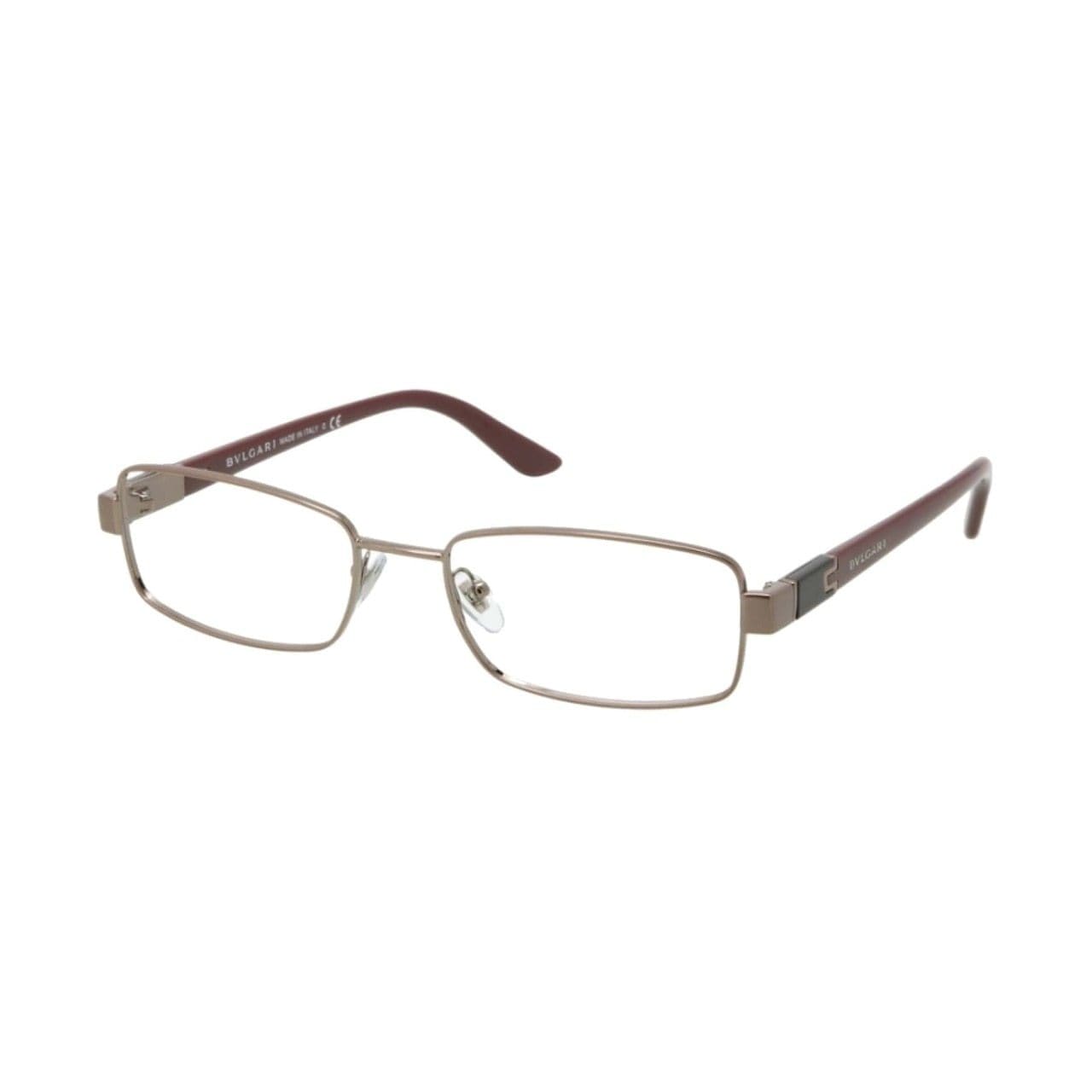 Bvlgari BV1049-138 Brown Rectangular Men's Metal Eyeglasses 805289562924