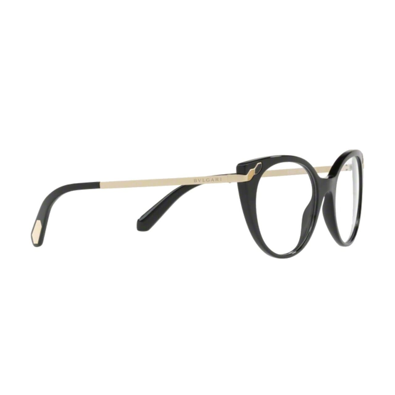 Bvlgari BV4150-501 Black Cat-Eye Women's Acetate Eyeglasses 8053672811537