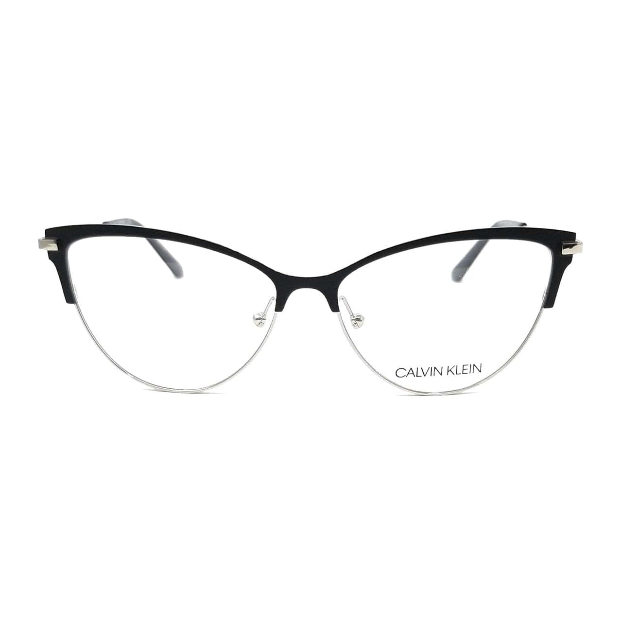 Calvin Klein CK-19111-001 Black Cat-Eye Women's Metal Eyeglasses 883901112320