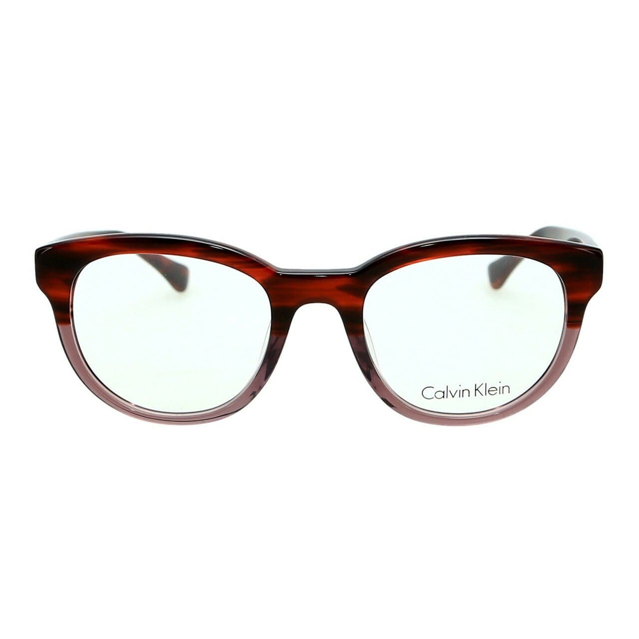 Calvin Klein CK-5887-619 Striped Red Grey Round Women's Plastic Eyeglasses 750779084892