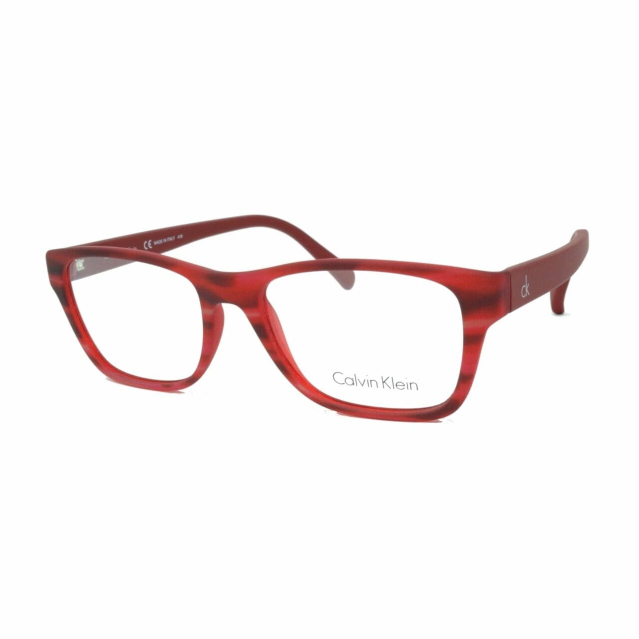 Calvin Klein CK-5957-615 Red Rectangular Unisex Plastic Eyeglasses 750779103692