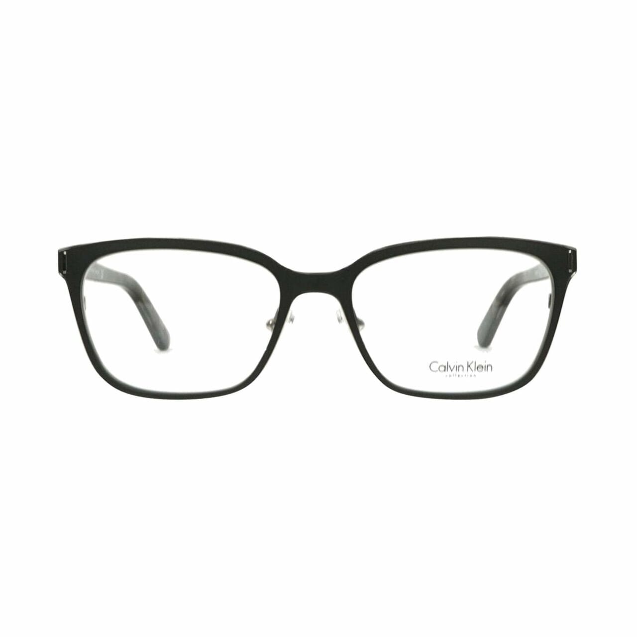 Calvin Klein CK-8024-001 Black Square Unisex Metal Eyeglasses 750779101308