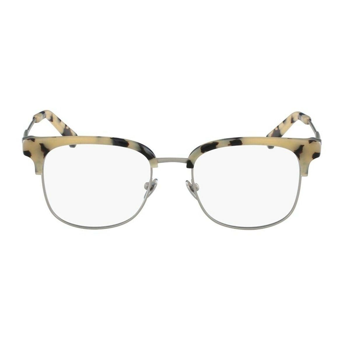 Calvin Klein CK-8060-107 Cream Tortoise Nickel Square Metal Eyeglasses 750779122198