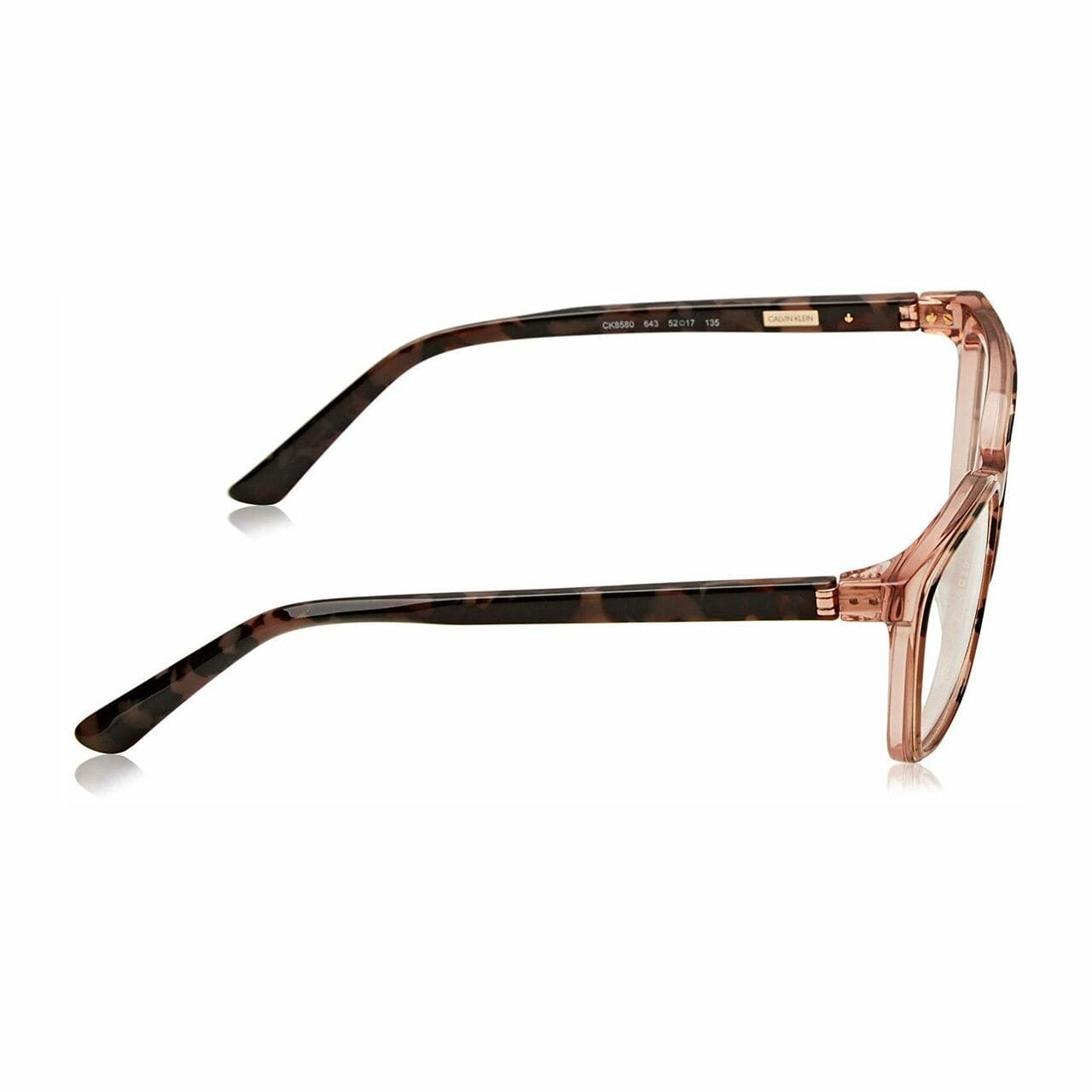 Calvin Klein CK-8580-643 Rose Tortoise Square Women's Plastic Eyeglasses 886895350730
