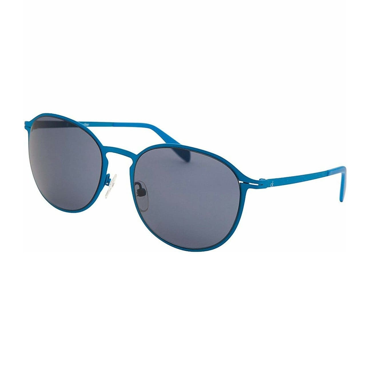 Calvin Klein CK2137S-243 Rubber Blue Round Sunglasses Frames for Men and Women 750779070154