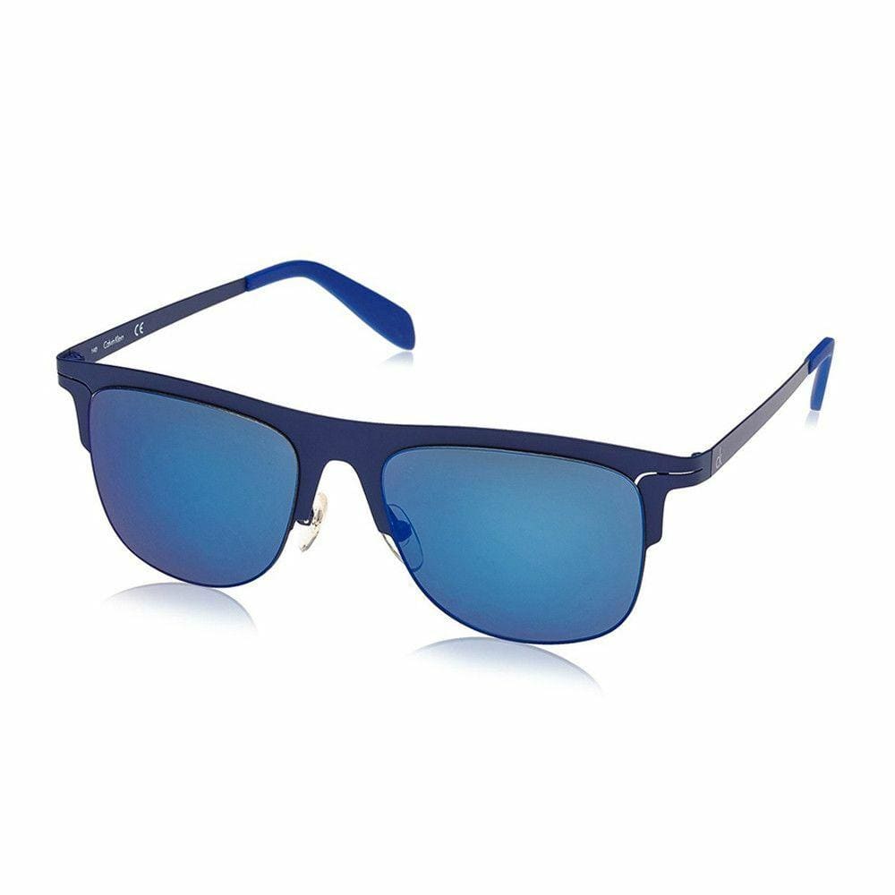Calvin Klein CK2141S-403 Clubmaster Sea Blue Mirrored Lenses Sunglasses Frames 750779086278