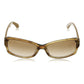 Calvin Klein CK4189S-202 Horn Brown Rectangular Gradient Brown Lens Sunglasses 750779043486