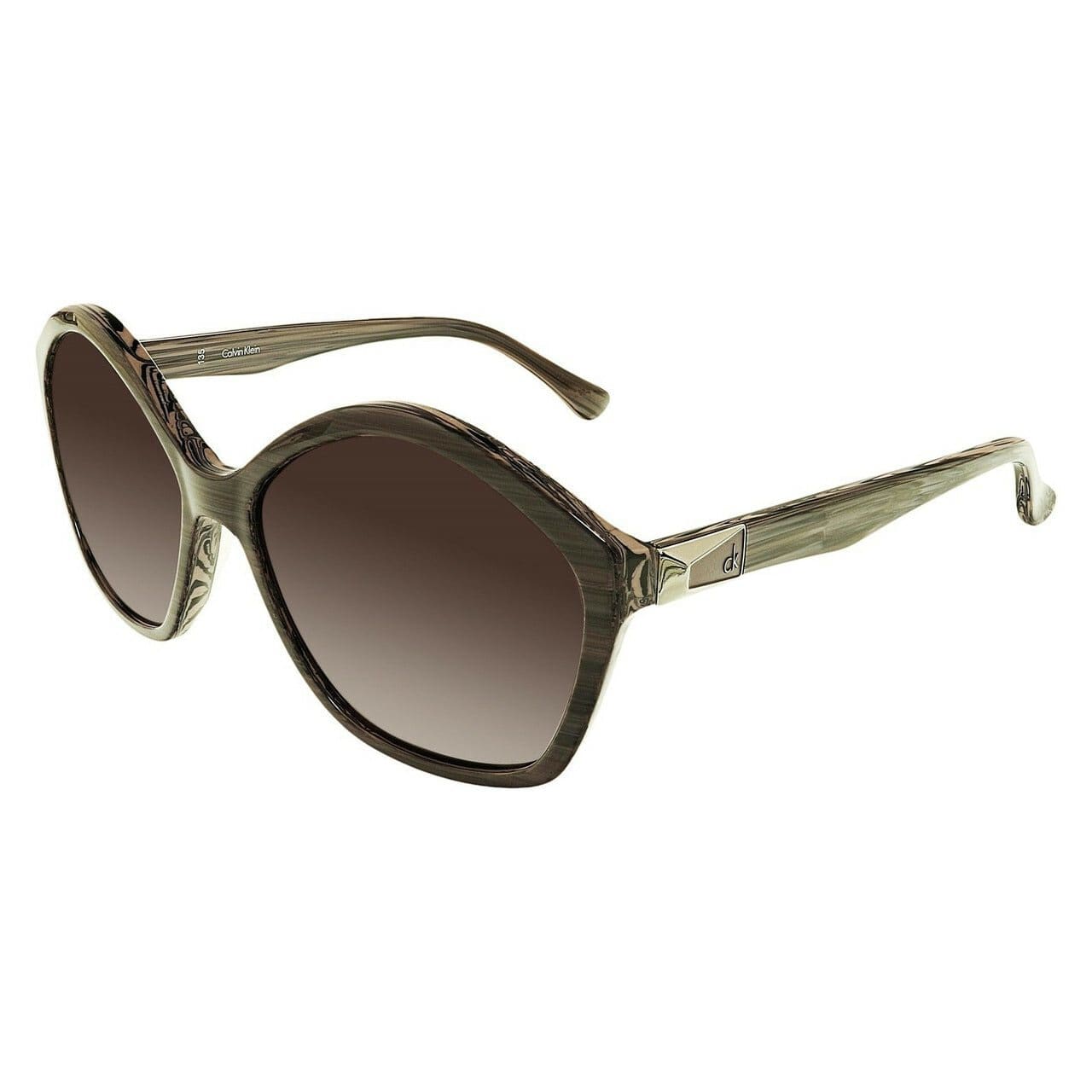Calvin Klein CK4284S-332 CK Suns Striped Grey Women's Butterfly Sunglasses Frames 750779076002