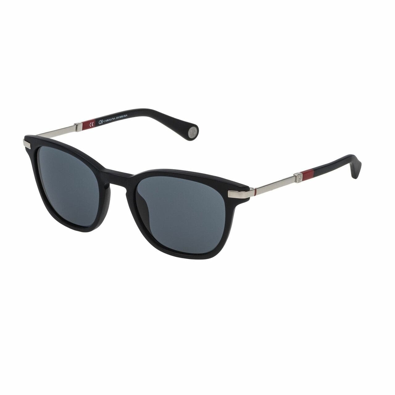 Carolina Herrera SHE683-703 Black Square Grey Lens Women's Sunglasses