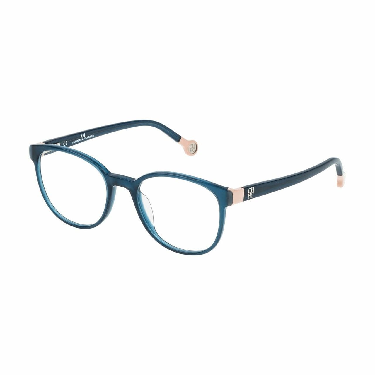 Carolina Herrera VHE680-0U36 Blue Square Women's Plastic Eyeglasses