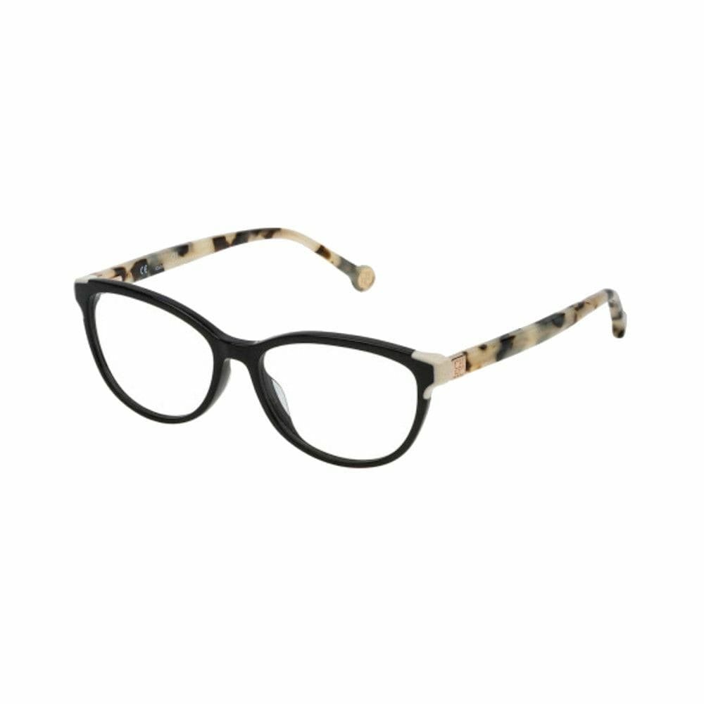 Carolina Herrera VHE739-700Y Shiny Black Havana Square Unisex Acetate Eyeglasses 190605000748