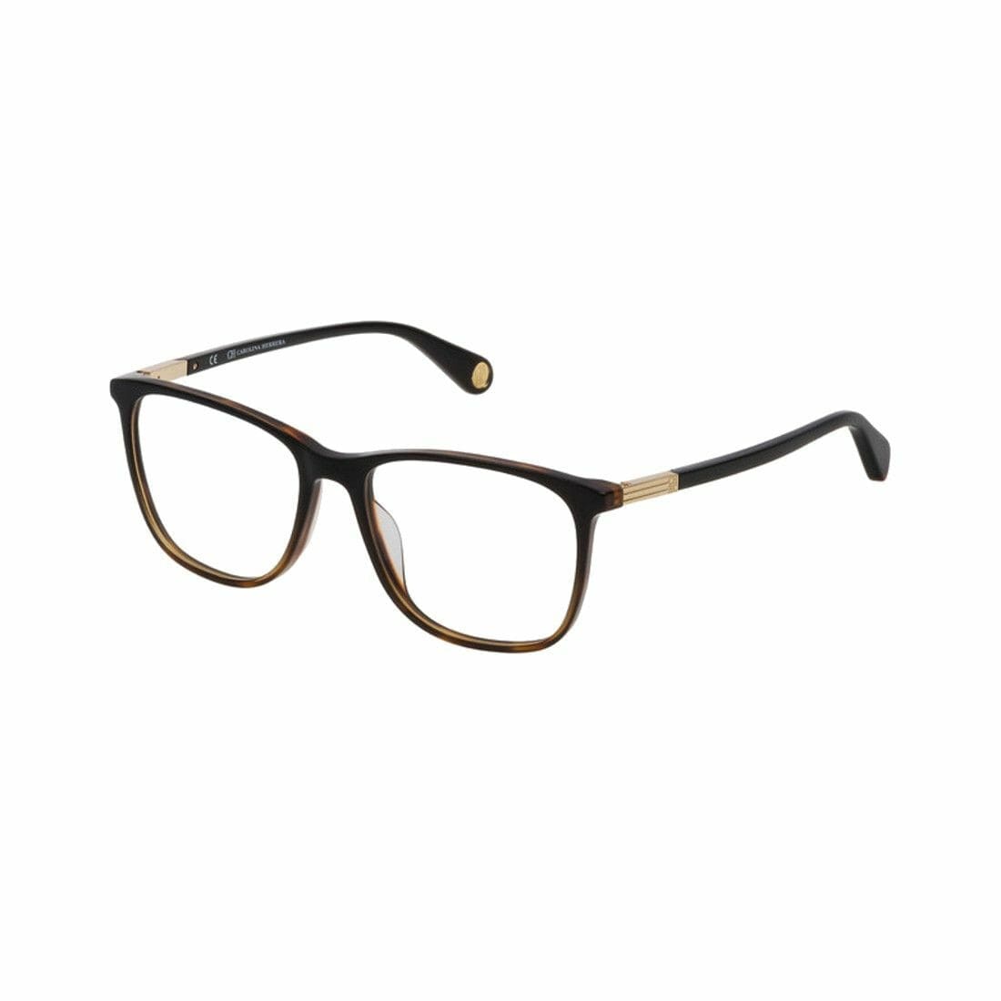 Carolina Herrera VHE784-07RE Black Gradient Shiny Havana Square Unisex Acetate Eyeglasses