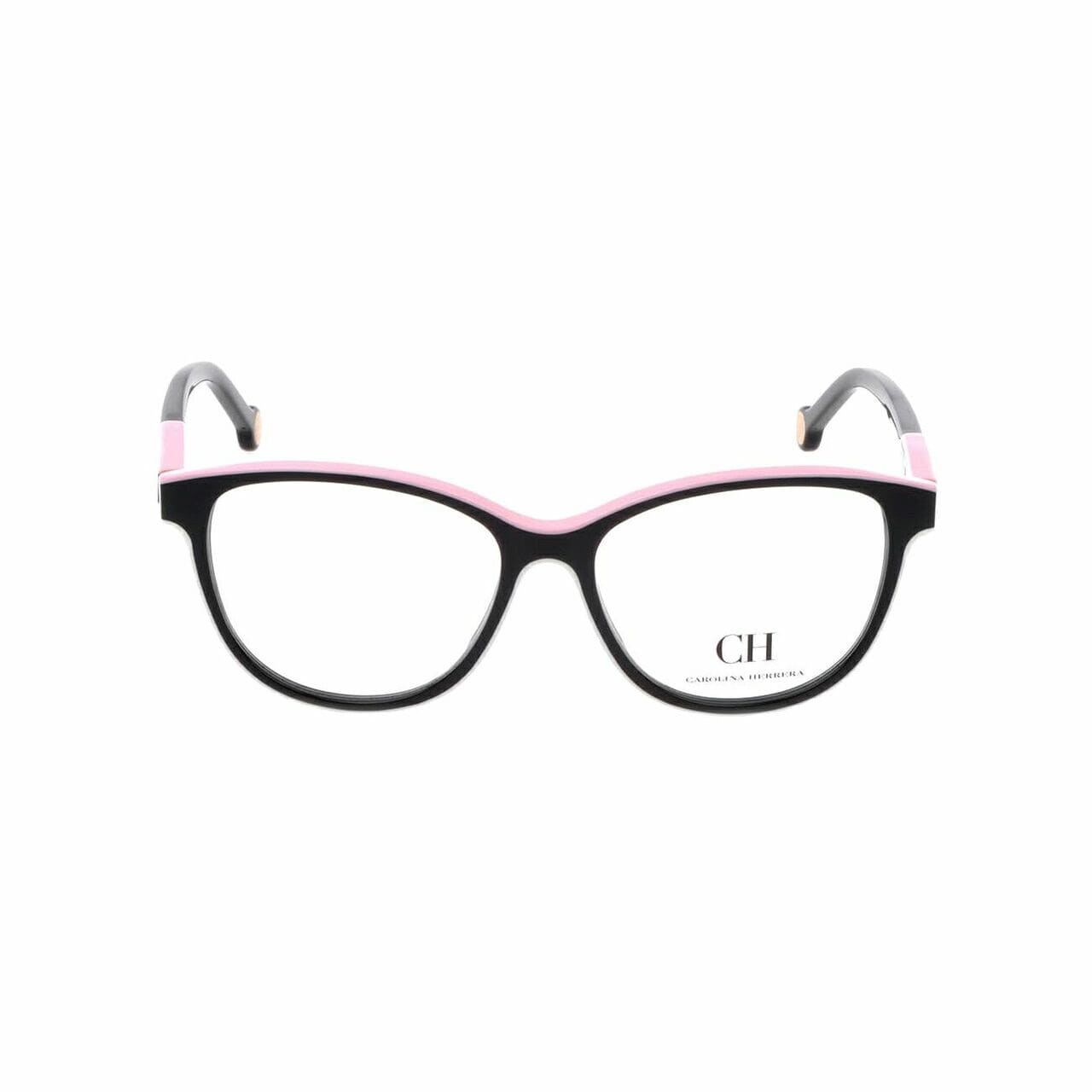Carolina Herrera VHE800-06HC Black Pink Square Women's Acetate Eyeglasses 190605127681