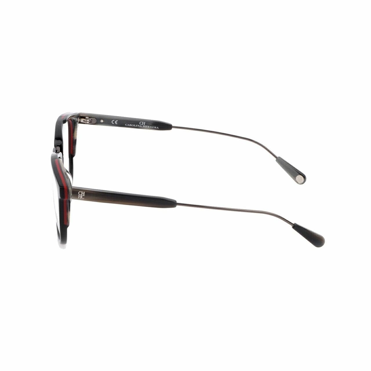 Carolina Herrera VHE812-09H7 Shiny Black Square Unisex Acetate Eyeglasses