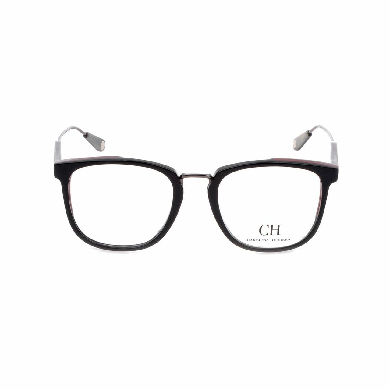 Carolina Herrera VHE812-09H7 Shiny Black Square Unisex Acetate Eyeglasses