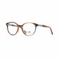 Carolina Herrera VHE815-06YZ Shiny Striped Beige Round Women's Acetate Eyeglasses 190605165836