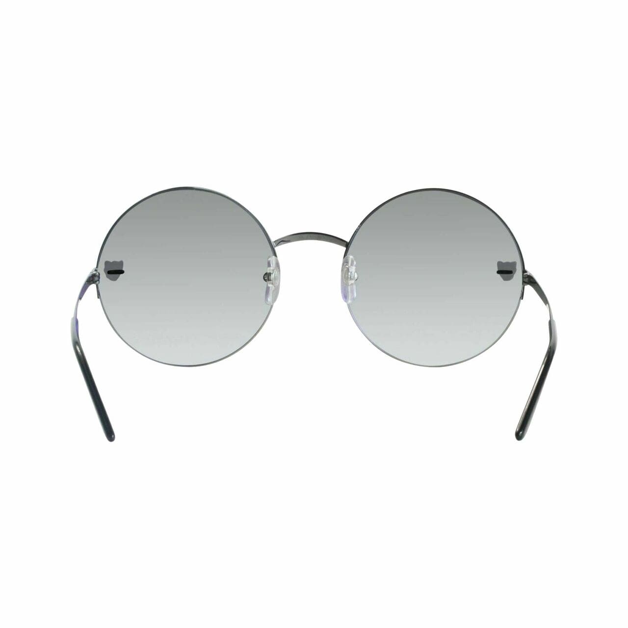 Cartier CT0022S-001 Grey Gunmetal Round Grey Lens Women's Metal Sunglasses 843023101848