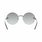 Cartier CT0022S-001 Grey Gunmetal Round Grey Lens Women's Metal Sunglasses 843023101848